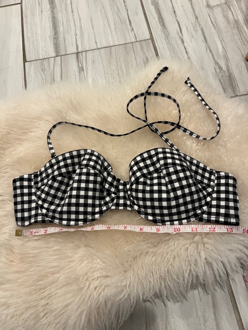 NWT J Crew 34C Gingham Check Bikini Set - Picture 3 of 10